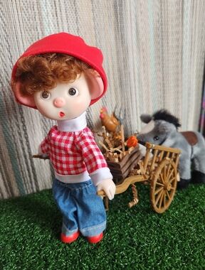 Adorable little posable bjd doll Piggy Boy